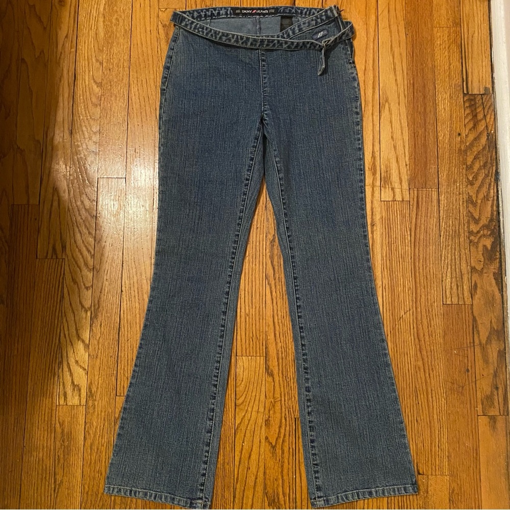 vintage dkny low rise flare jeans